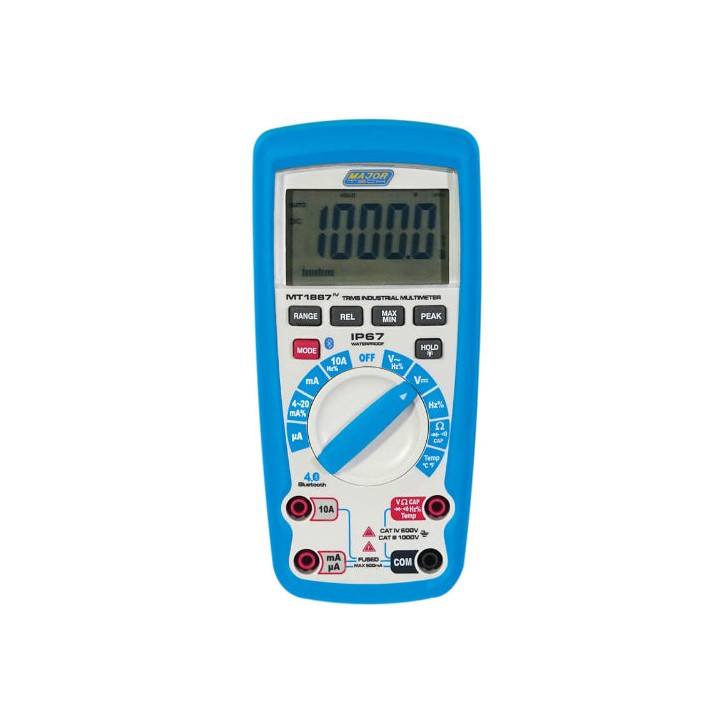 Major Tech MT1887 1500V DC IP67 TRMS Bluetooth Multimeter, CAT IV 600V