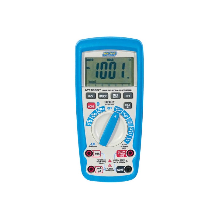 Major Tech MT1885 1500V DC IP67 TRMS Bluetooth Multimeter, CAT IV 600V
