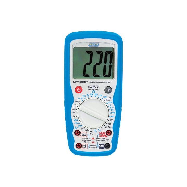 Major Tech MT1883 1000V AC/DC IP67 TRMS Multimeter, CAT IV 600V