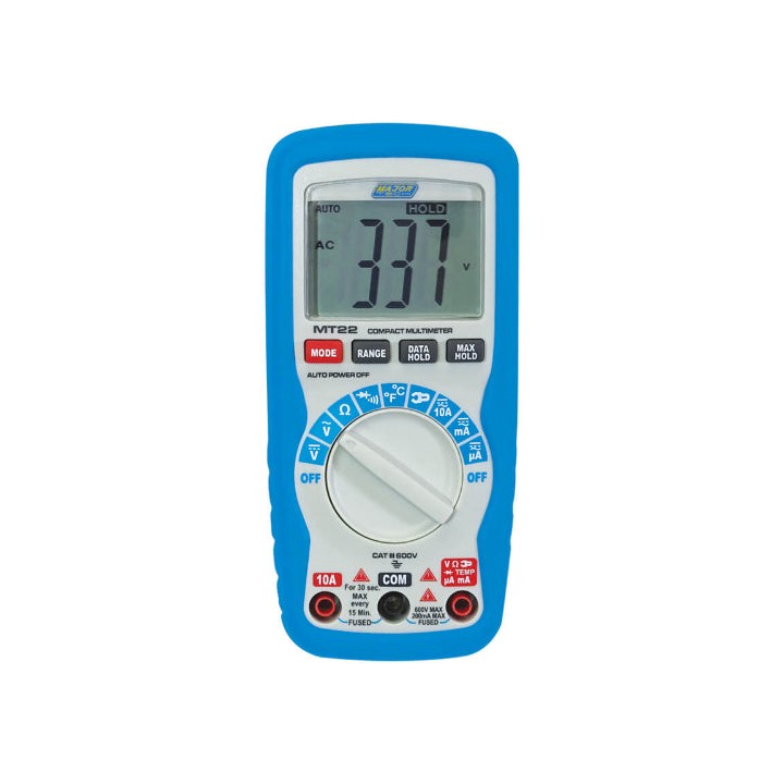 Major Tech MT22 1000V AC/DC Compact Multimeter, CAT III 600V
