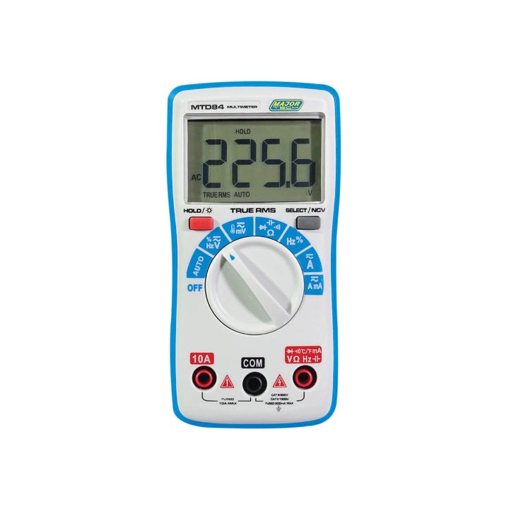 Major Tech MTD84 TRMS Compact Smart Multimeter, CAT III 600V