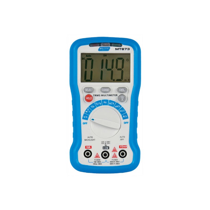 Major Tech MT873 600V AC/DC TRMS Compact Multimeter, CAT III 300V