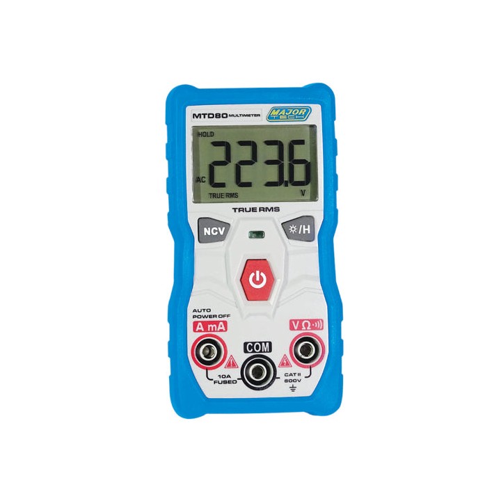Major Tech MTD80 600V AC/DC TRMS Compact Smart Multimeter, CAT III 600V