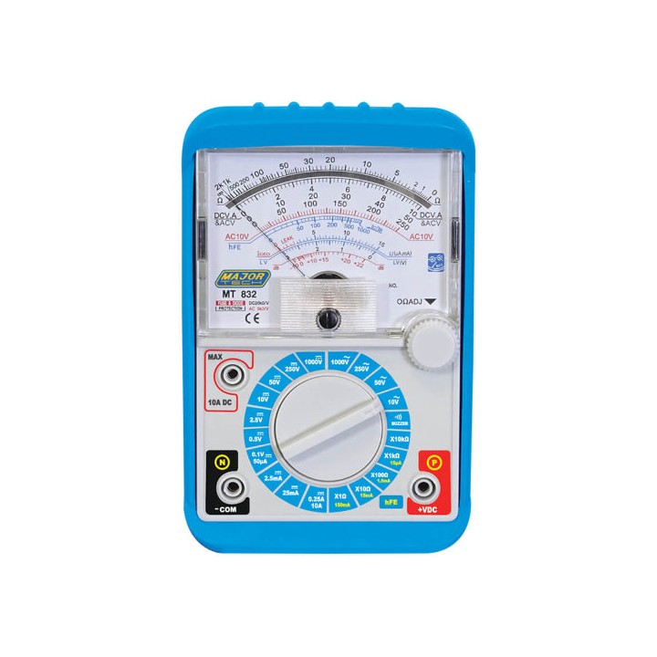 Major Tech MT832 1000V AC/DC Analogue Multimeter, CAT III 300V