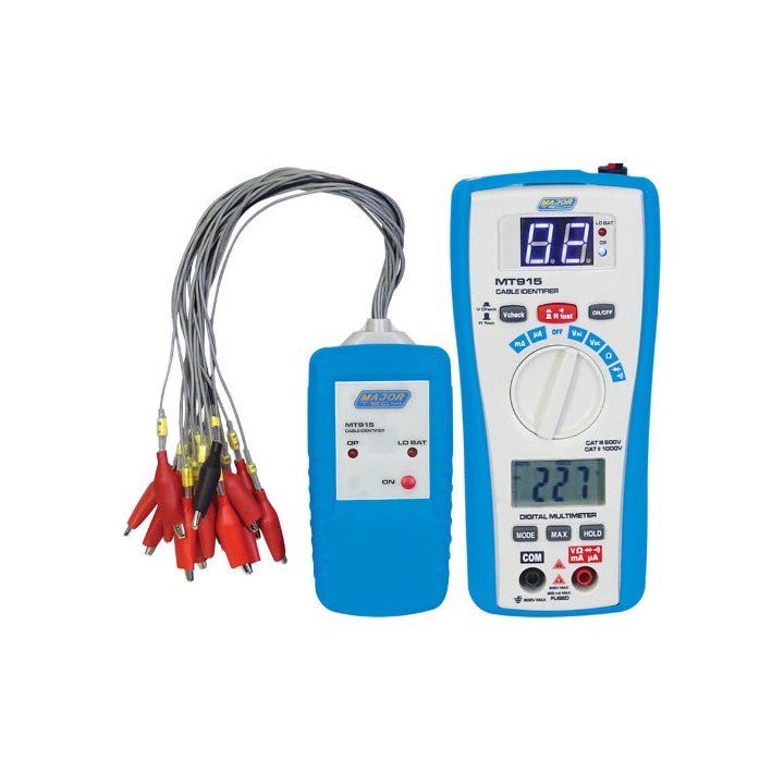 Major Tech MT915 2-in-1 Cable Finder & Multimeter, CAT III 600V
