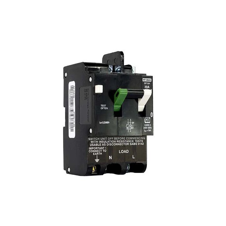 CBI BE-CBI-0000172 SF15A 80A 1P+N 6KA Earth Leakage with Overload Protection