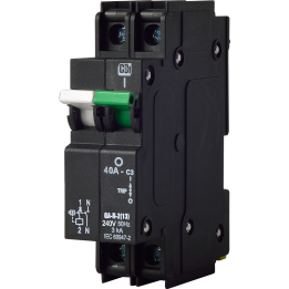 CBI BE-CBI-0000210 QF-N-2(26MM)30A 1P+N 6KA White/Green Breaker/Isolator