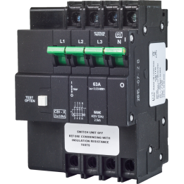 CBI QA36CW 63A 3P+N E/Leak No Overload Protection