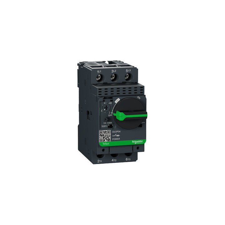 Schneider GV2P04 MOTOR CIRCUIT BREAKER THER/MAG 0.4-0.63A