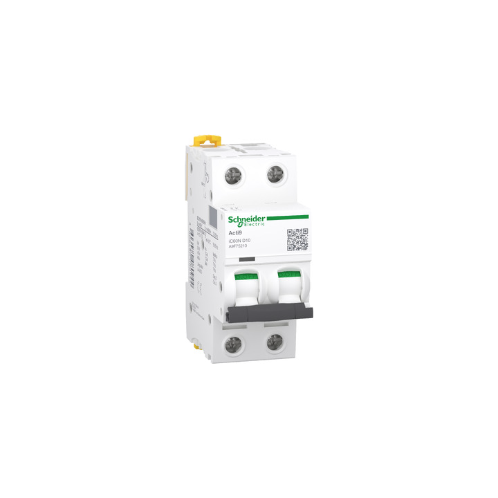 Schneider A9F75201 C60N 2P 1A D CURVE 10KA