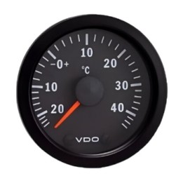 VDO Temperature Gauge Cockpit Vis 25c to +50 52mm 12V O/ Side Temperature
