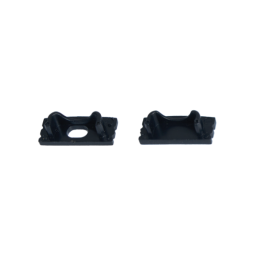 Pioled ST-SHO29-PIO-016 LED Strip Light Aluminium Profile End Cap Black Slim27 - CH72 - 2Pair
