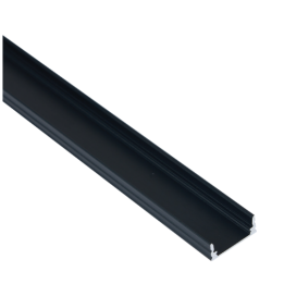 Pioled ST-SHO29-PIO-013 LED Strip Light Aluminium Profile Slim27 2M CH70 - Surface Mount - Black