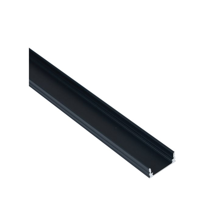 Pioled ST-SHO29-PIO-013 LED Strip Light Aluminium Profile Slim27 2M CH70 - Surface Mount - Black