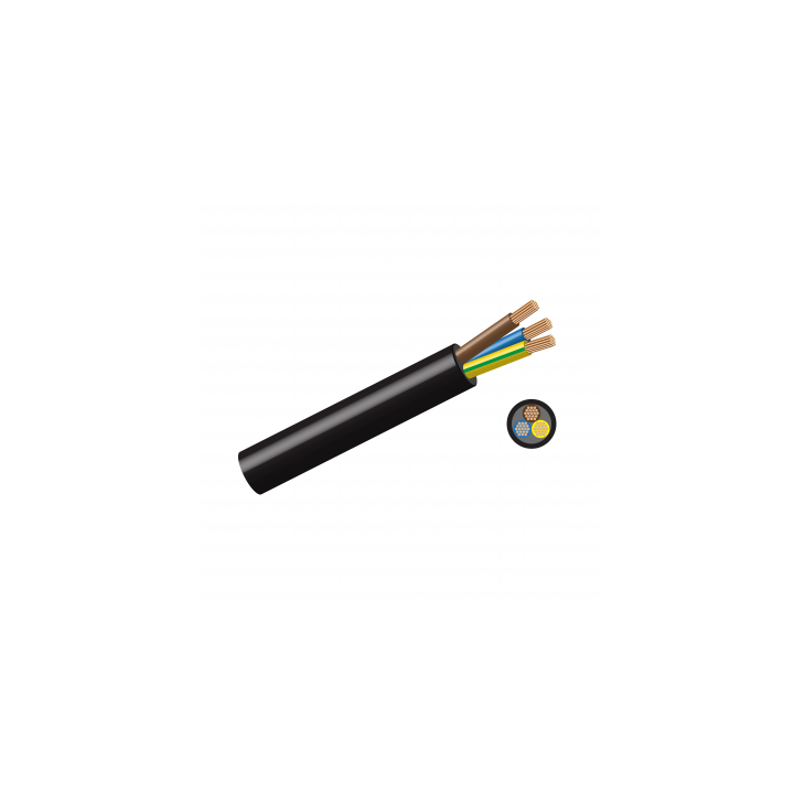 ST-YARD-CAB-023 2.5mm x 4core Cabtyre Cable Black Per Metre - Per Metre