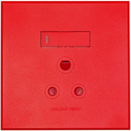 Veti 3VR21 1x16A Single Dedicated Socket Outlet 100x100mm Red Veti3