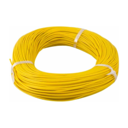 ST-CB01-PAN-011 6mm Single Core Flexible Panel Wire, Various Colours, 100M Rolls - Yellow / Roll