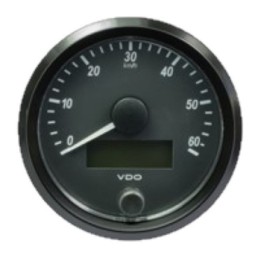 VDO Speedometer Singleviu 80mm 60 Km/h 12V/24V
