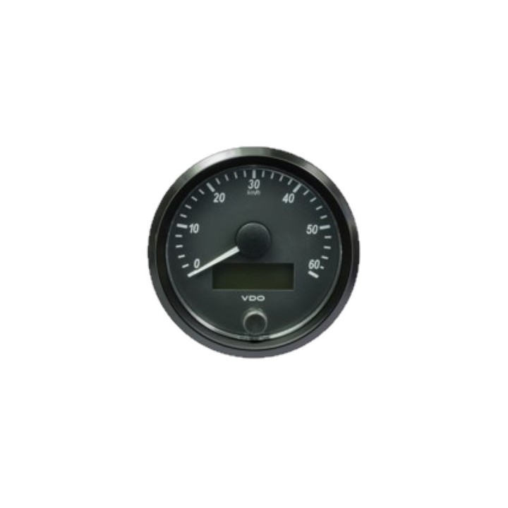 VDO Speedometer Singleviu 80mm 60 Km/h 12V/24V