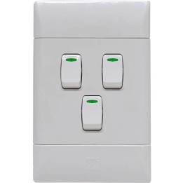 CBI BE-CBI-0000106 SUL124 3Lever 2Way 16A Light Switches Ultra Range 2X4 - Graphite