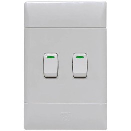 CBI BE-CBI-0000056 SUL123 2Lever 2Way 16A Light Switches Ultra Range 2X4 - White
