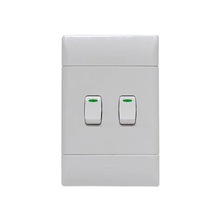 CBI BE-CBI-0000056 SUL123 2Lever 2Way 16A Light Switches Ultra Range 2X4 - White