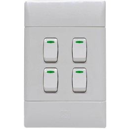CBI BE-CBI-0000085 SUL125 4Lever 2Way 16A Light Switches Ultra Range 2X4 - White
