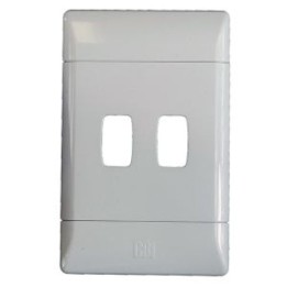 CBI G001-P 2Lever Grid Plate 2x4 White - CBI Range