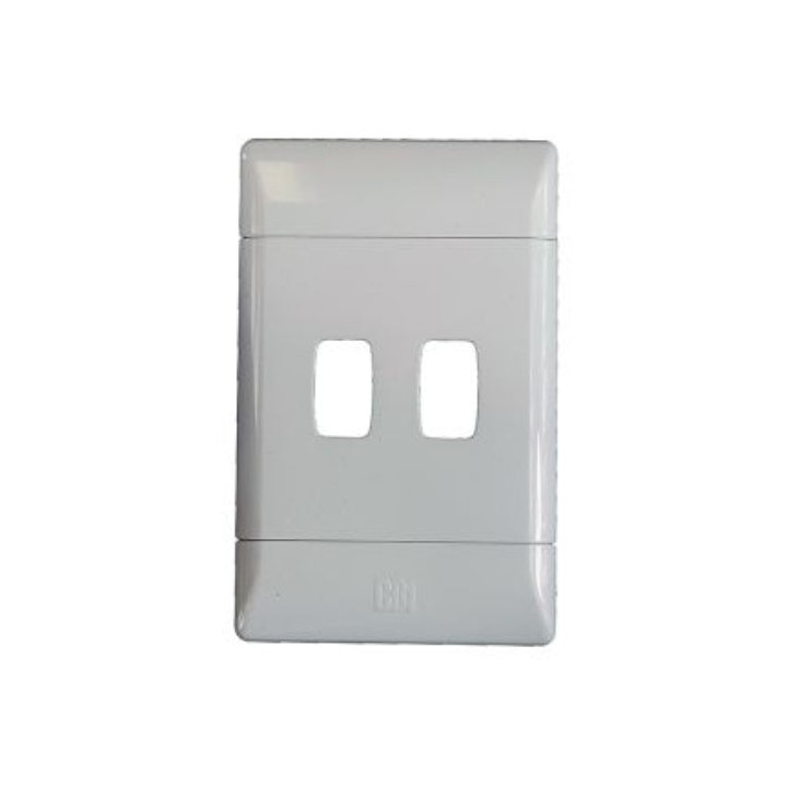 CBI G001-P 2Lever Grid Plate 2x4 White - CBI Range
