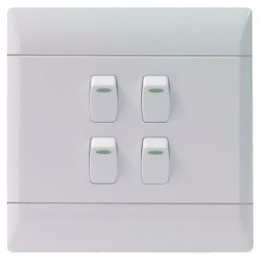 CBI BE-CBI-0000088 4Lever 1Way 16A Light Switches White CBI Range L126-P 4X4