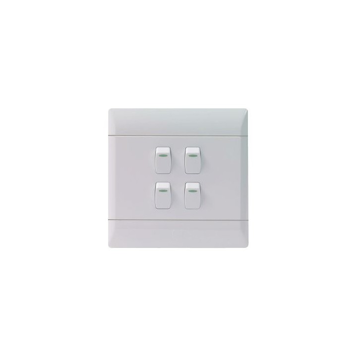CBI BE-CBI-0000088 4Lever 1Way 16A Light Switches White CBI Range L126-P 4X4
