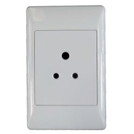 CBI PS678-P 6A 2X4 Unswitched Socket Complete White