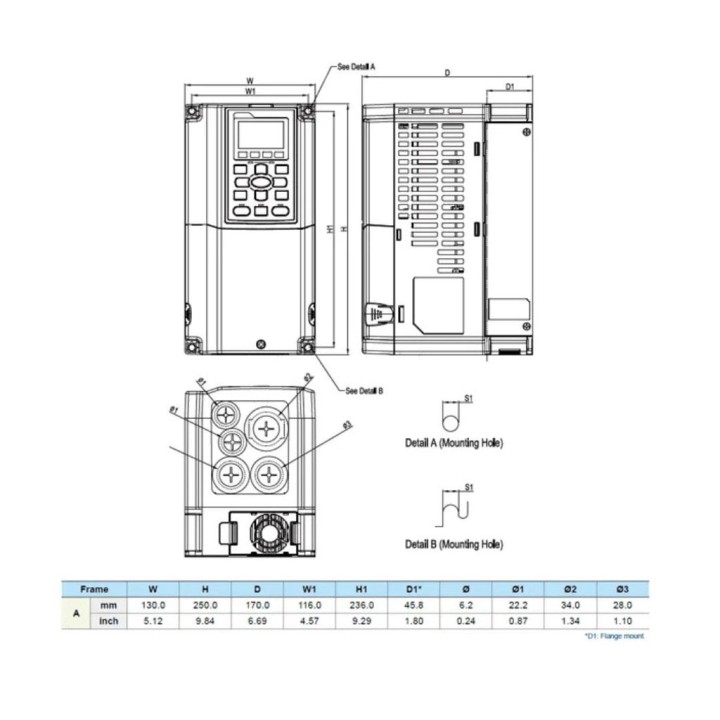 Delta VFD015C4EA-21 1.5KW 3Phase 380-480VAC AC Motor Drive