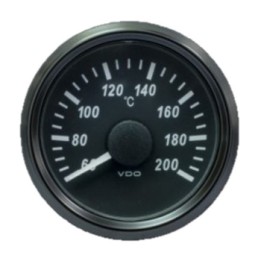 VDO Temperature Gauge Singleviu 52mm 200c Cyl 12/24v (gauge Only)