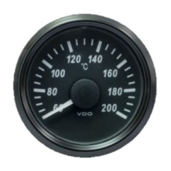 VDO Temperature Gauge Singleviu 52mm 200c Cyl 12/24v (gauge Only)