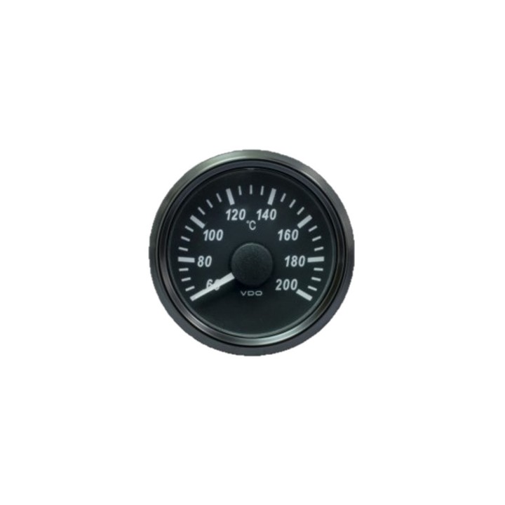 VDO Temperature Gauge Singleviu 52mm 200c Cyl 12/24v (gauge Only)