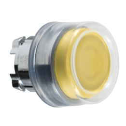 Schneider ZB4BP5 Yellow Push Button Flush Head Booted
