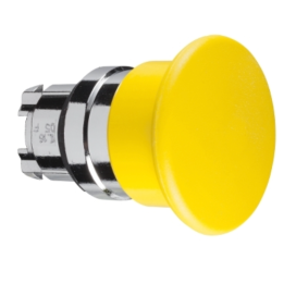 Schneider ZB4BC5 Yellow Mushroom Push Button Head