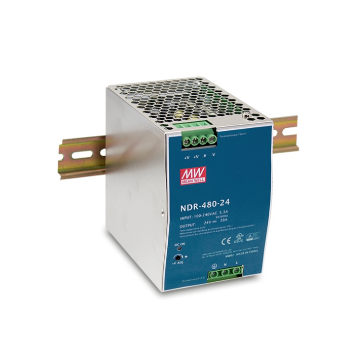 Mean Well NDR-480-24 480W 24VDC 1PH Power Supply
