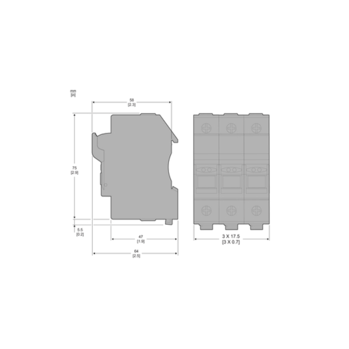 Schneider DF103 32A 3Pole 10X38MM Fuse Holder
