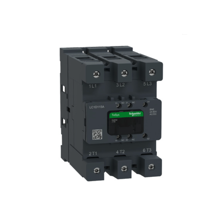 Schneider LC1D115ABNE Contactor TeSys Deca 115A 3P 24-60V ACDC Everlink