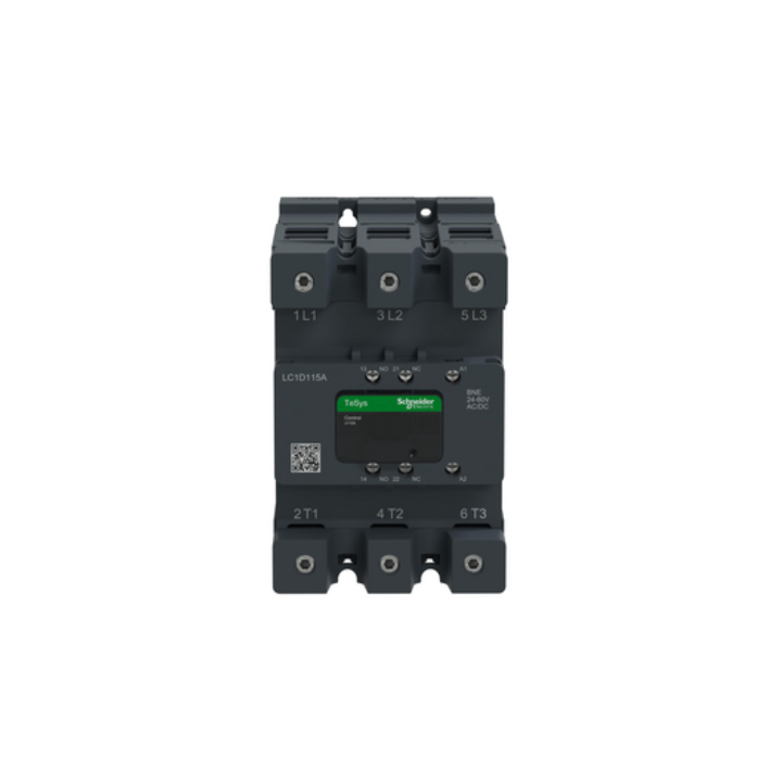 Schneider LC1D115ABNE Contactor TeSys Deca 115A 3P 24-60V ACDC Everlink
