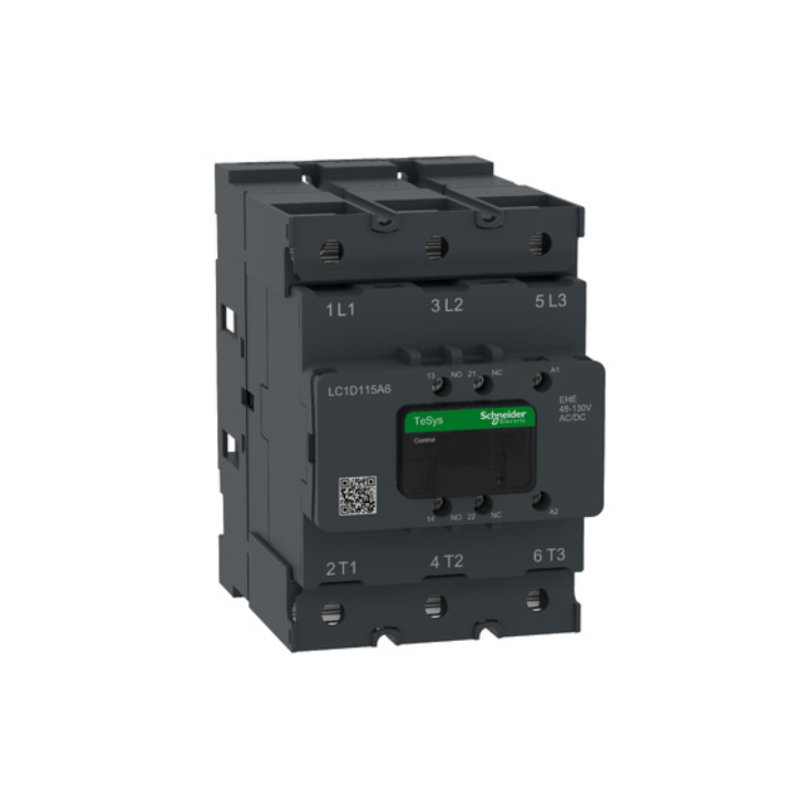 Schneider LC1D115A6EHE Contactor TeSys Deca 115A 3P 48-130V ACDC Everlink