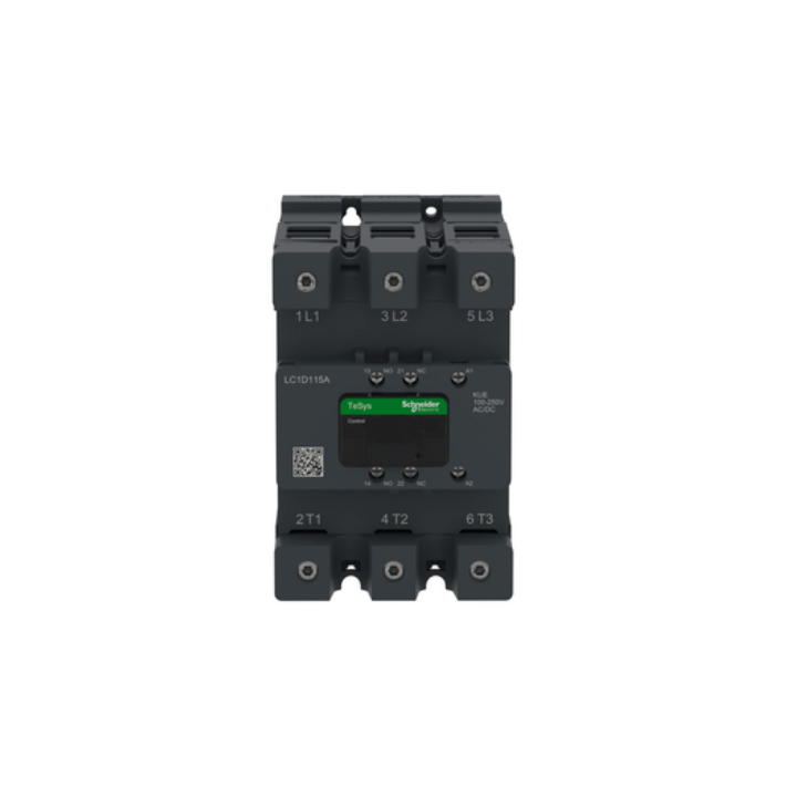 Schneider LC1D115AKUE Contactor TeSys Deca 115A 3P 100-250V ACDC Everlink
