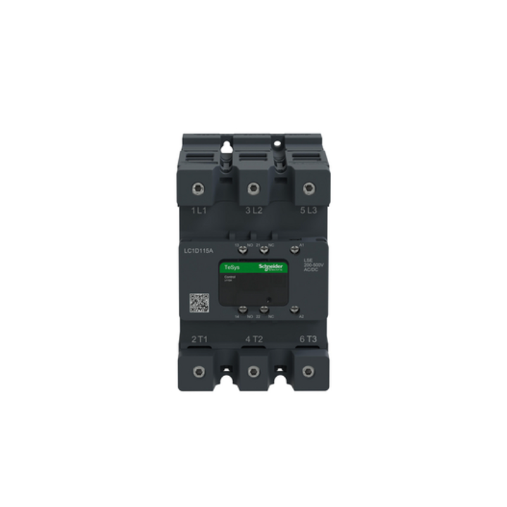 Schneider LC1D115ALSE Contactor TeSys Deca 115A 3P 200-500V ACDC Everlink