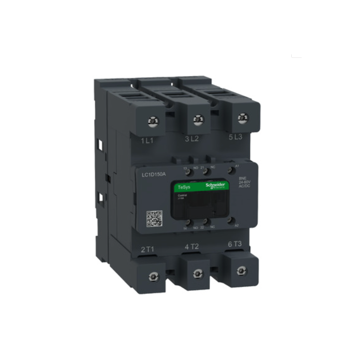 Schneider LC1D150ABNE Contactor Deca 150A 3P 24-60V ACDC Everlink