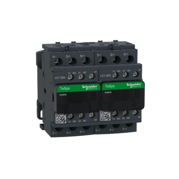 Schneider LC2D25F7 D Reversing contactor 25A AC3 110VAC Coil