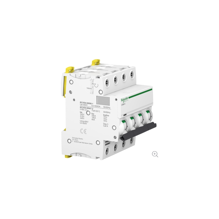 Schneider A9F77410 C60N 4P 10A 10KA C CURVE BREAKER
