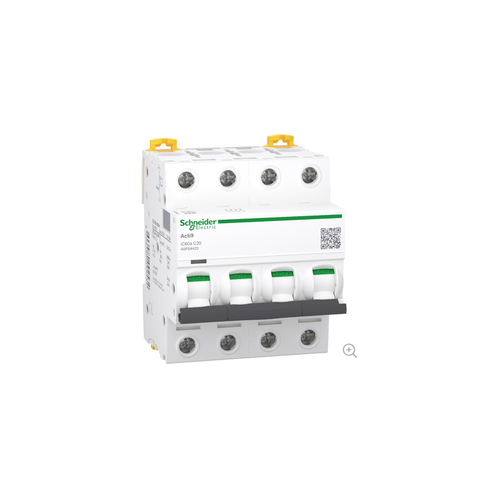 Schneider A9F64416 C60A 4P 16A 6KA C CURVE Miniature Circuit Breaker