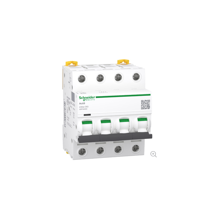 Schneider A9F64406 C60A 4P 6A 6KA C CURVE Miniature Circuit Breaker